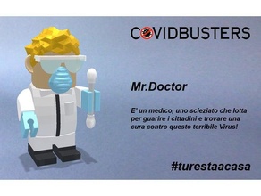 docteur jouet d'art coronavirus covid19 Covidbusters chasseurs fantômes mrnone mrnoneproject 3d print model - Mito3D