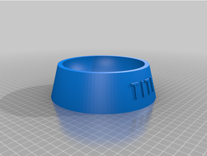 customized fully titiparametric dog catitit food bowl 3d print model - Mito3D