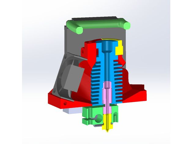 anycubic Kossel linéaire améliorer hotend e3d v6 effecteur 3D print model - Mito3D
