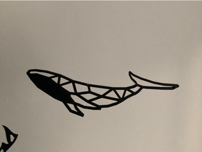 geometric whale animal animals 3d print model - Mito3D