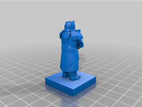 dwarf statue terrain piece lord rings lotr tabletop rpg wargaming scenery warhammer fantasy 3d print model - Mito3D