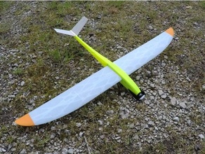 caracara rc planador motor aeronave avião inclinação crescente 3d print model - Mito3D