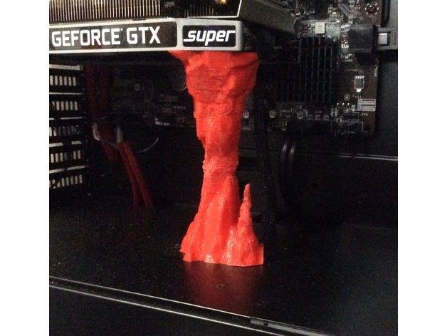 gpu supporto pilastro colonna bretelle abbassamento grafica carta stalattite stalagmite 3D print model - Mito3D