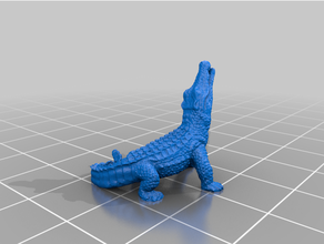 alligator gloomhaven miniature crocodile 3d print model - Mito3D