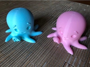 cute octopus smile wave 3d print model - Mito3D