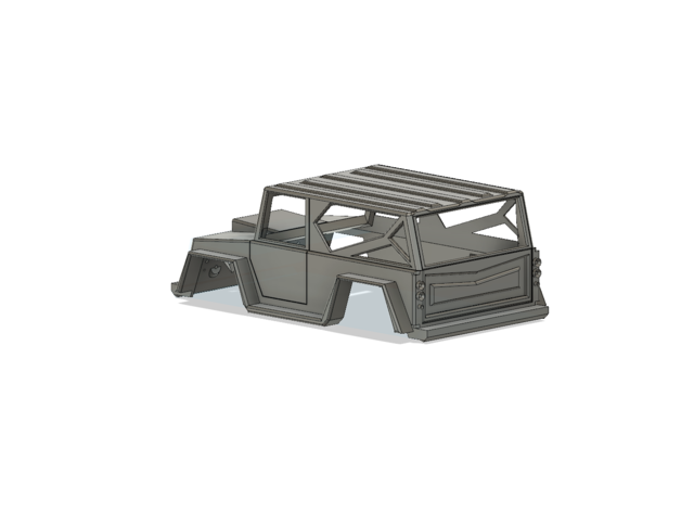 rc tractor cuerpo axial coche vehiculo escala modelo scx10 traxxas trx4 3D print model - Mito3D