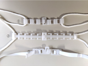 strap adjuster facemask hook 3d print model - Mito3D