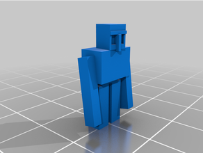 Minecraft ferro golem chaveiro figuras 3d print model - Mito3D