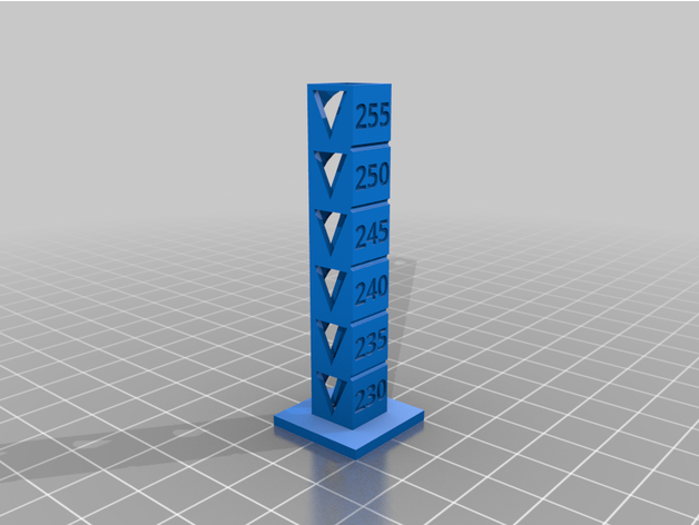 angepasst petg temp Turm v002temp Kalibrierung 3D print model - Mito3D