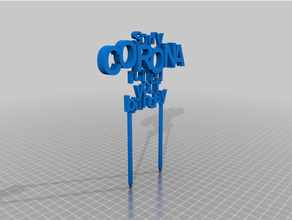corona arruinado cumpleaños pastel sombrero copa coronavirus 3d print model - Mito3D