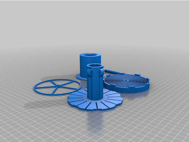séparé paramétique bobine rembobinage personnalisé paramétrique auto rewind titulaire soutien 3D print model - Mito3D