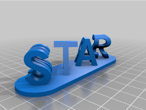 personalizado dual carta blocos ilusão estrela personalizada guerras 3d print model - Mito3D
