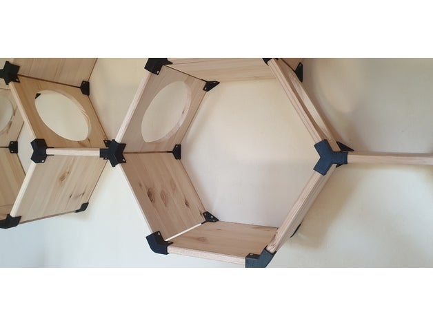 hexagonal loja régio estante 3D print model - Mito3D