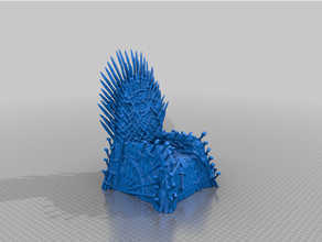 iron throne - simplified game thrones 3d print model - Mito3D