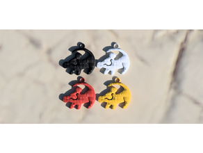 lion earrings earring idealab lions pendant pendants 3d print model - Mito3D