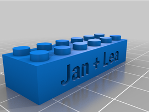 janund leacustomized lego compatible text bricks customized 3d print model - Mito3D