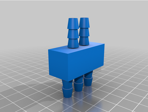 4my customized hose barb adapter manifold 3d print model - Mito3D