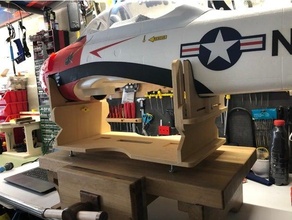 plane stander support avion rc planes sailplane woodworking 3d print model - Mito3D