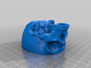 floating skull holes removed human spilling 3d print model - Mito3D
