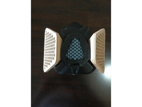 Hersteller Maske abgehend Luft pod 3d gedruckt Gesicht Filter Coronavirus covid19 hepa Makermask 3d print model - Mito3D