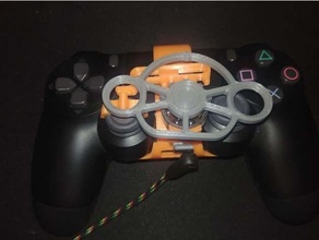 ps4 controller wheel - headphone cut-out dualshock 4 playstation steering 3d print model - Mito3D