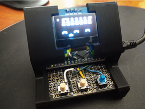 mini space invaders arcade ardiono 3d print model - Mito3D