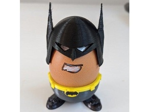 batman huevo taza murciélago batería cinturón Caballero oscuro Pascua Resurrección huevera casco caballero 3d print model - Mito3D