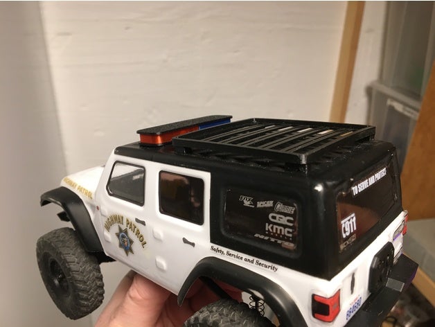 scx24 jlu jeep roof rack runner 2 3 axial crc 3D print model - Mito3D