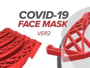 covid 19 viso scudo Stampa 21 minuti 3dprintable 3d stampante coronavirus difendere maschera covid19 covidfaceshield design facecoveringchallenge mascherina visiera 3d print model - Mito3D