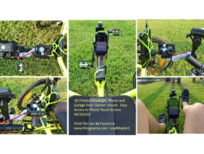 improved phone mount headlight bracket bicycle catrike dumont recumbent trikes trike 3d print model - Mito3D