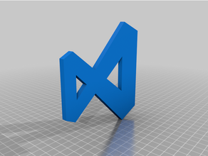 visuel studio logo 3d print model - Mito3D
