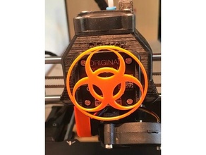Danger biologique prusa extrudeuse roue observateur i3 3d print model - Mito3D