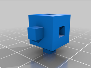cubo 3d barra oblicua 3d print model - Mito3D