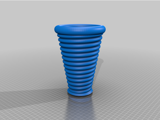 spirale vaso tazza arredamento bicchiere 3D print model - Mito3D
