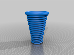 espiral vaso copo decoração vidro 3d print model - Mito3D