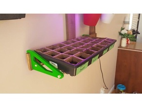 ensemencement grille support monter plante semis graines mur 3d print model - Mito3D