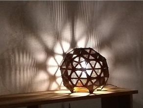 lamp geodesic lasercut 3d print model - Mito3D