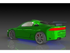 mitsubishi eclipse automotive automovil car coche 3d print model - Mito3D