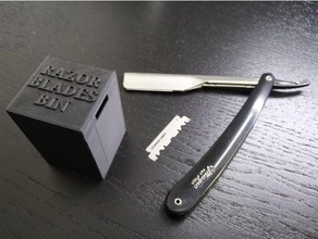 razor blades bin blade holder stand 3d print model - Mito3D