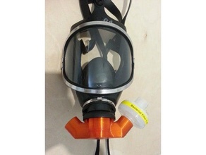 fêlé biomasse optipro masque filtre connecteur 3d print model - Mito3D