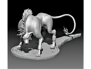 red xiii - final fantasy 7 creature ff7 video game 3d print model - Mito3D