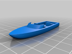 simple speed boat model boot toy 3d print model - Mito3D
