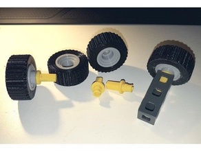 Playmobil tamamlayınız tekerlek jant aks 3d print model - Mito3D