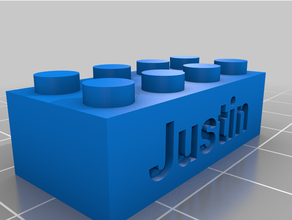 Lego justin personalizado 3d print model - Mito3D