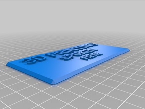 placa 3d impressão falado personalizado 3d print model - Mito3D