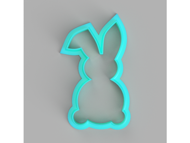 easter bunny cookie cutter sj3d 3D print model - Mito3D