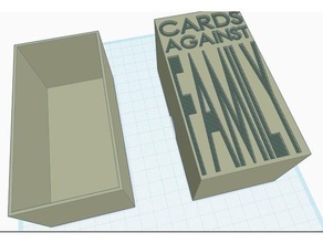 box cards humanity- family edition - small card version game playing 3d print model - Mito3D