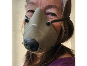 dogmask covid-19 dog mask nose quarentine safety 3d print model - Mito3D