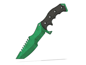 cs knife - huntsman fixed blade tanto bowie csgo game model 3d print model - Mito3D