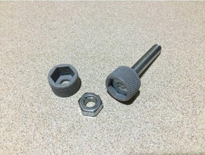 thumb screw cap thumbscrew 3d print model - Mito3D